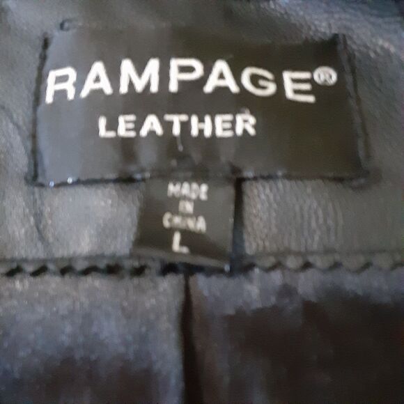Vintage Rampage fitted black leather jacket fits size S/M Y2K fully lined - Picture 4 of 5